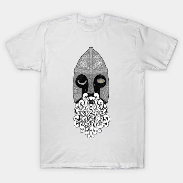Odin One-eye, The All-Father, Knotwork Design T-Shirt by Art of Arklin